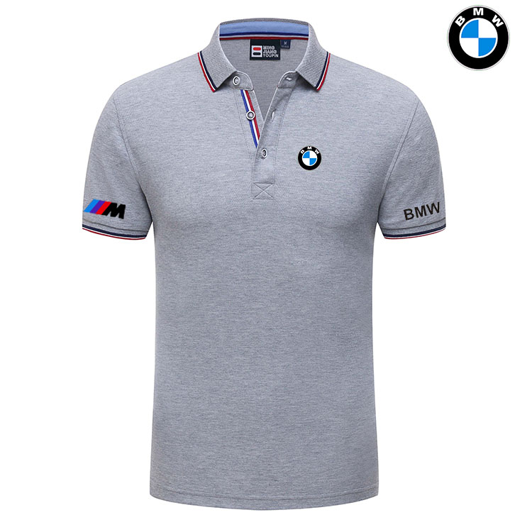 2022 Polo BMW M Motorsport Homme Mercerisé Col Contrasté Slim Fit Manche Courte